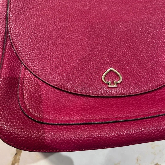 kate spade Pink Pebbled Leather Shoulder Bag with Branded Interior - Picture 4 of 6